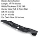 Grasscool RZT50 50 inch Mower Blades for MTD Cub Cadet RZT 50 LT1050 LTX1050 LTX1050KW LGT1050 50'' Deck Lawnmower Replace 742-04056 942-04056 942-04053C (3 Pack) - Grill Parts America