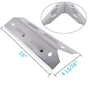 BBQration 15" x 4 13/16" Grill Parts for Brinkmann 810-4220, 810-4220-S, 810-2511-F, 810-2511-S Stainless Steel Heat Plates, Burners and Carry Over Tubes for Brinkmann Gas Grill Model - Grill Parts America