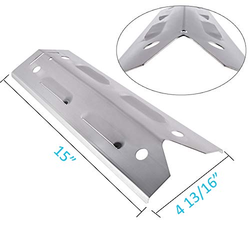 BBQration 15" x 4 13/16" Grill Parts for Brinkmann 810-4220, 810-4220-S, 810-2511-F, 810-2511-S Stainless Steel Heat Plates, Burners and Carry Over Tubes for Brinkmann Gas Grill Model - Grill Parts America