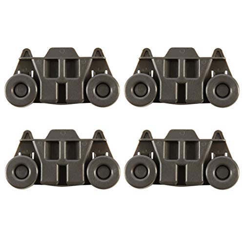 UPGRADED W10195416 (Packs of 4), Dishwasher Wheels Lower Rack for Kitchenaid Whirlpool Maytag Kenmore.Dishwasher Rack Parts .W10195420 AP5983730 W10579095A W10311123B PS11722152 Replacement Wheels - Grill Parts America