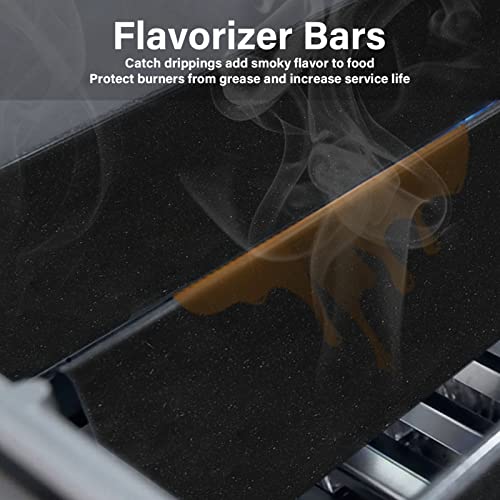 GARNETIN 7636 15.3" Flavorizer Bars and 69787 18" Grill Burners for Weber Spirit I&II 300 Series Spirit E310 S310 E320 S320 E330 S330 SP-330 Replacement Parts with Front Control Knobs - Grill Parts America