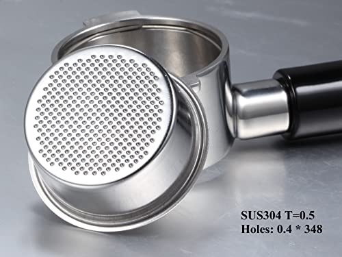 CAPFEI 51mm Bottomless Portafilter Compatible with Gevi Espresso Machine, 51mm portafilter 3 ears with Prongs Thickness 4mm - Grill Parts America