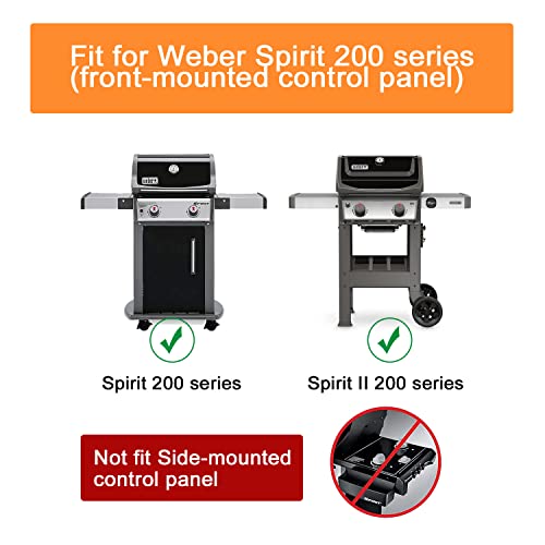 Hisencn 7635 15.3 Inches Flavor Bars for Weber Spirit I & II 200 Series, Spirit E210, S210, E220, S220 with Front Control Knobs, 304 Stainless Steel Heat Plate, 3 Pack - Grill Parts America