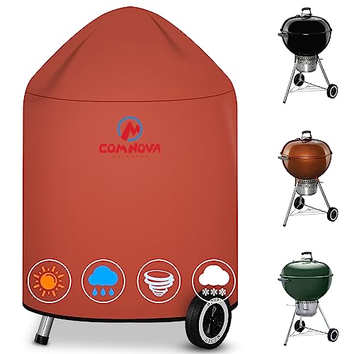 Comnova Charcoal Kettle Grill Cover - 600D BBQ Cover for Weber 22 Inch Charcoal Grills, Heavy Duty & Waterproof Covers for Weber 22 Inch Master Touch Charcoal Grill, Original Kettle Grill and More - Grill Parts America