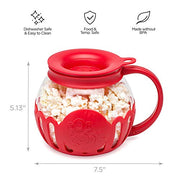Ecolution Patented Micro-Pop Microwave Popcorn Popper with Temperature Safe Glass, 3-in-1 Lid Measures Kernels and Melts Butter, Made Without BPA, Dishwasher Safe, 1.5-Quart, Red - Grill Parts America