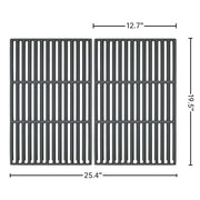 DelyCuise 19.5 inch Grill Grates Replacement for Weber Genesis 300 Series E310 E320 E330 S310 S320 S330 EP310 EP320 EP330, Porcelain Cast Iron Cooking Grate for Weber 7524, 7528, Set of 2 - Grill Parts America