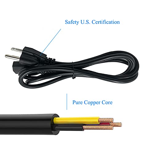 DONSIQIZZ Pellet Smoker Grill Power Cord Kit Replacement Part Compatible with Traeger Ironwood 650 & 885, Pro Series 575 & 780, Timberline 1300 & 850, 6 Feet，Black - Grill Parts America
