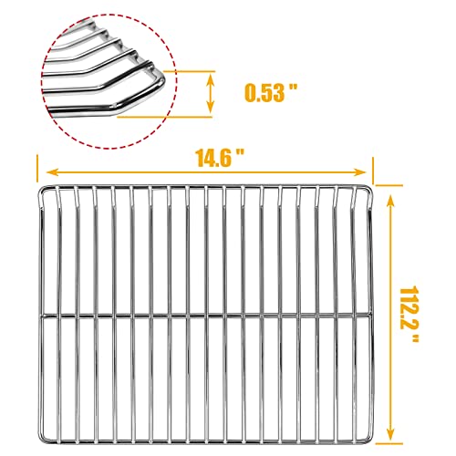 Hisencn Cooking Grate Replacement Parts for Masterbuilt Electric Smoker 30 Inch, 14.6" x 12.2", Stainless Steel Grids Masterbuilt MB20071117 Smoker grates Replacement, 3 Pack - Grill Parts America