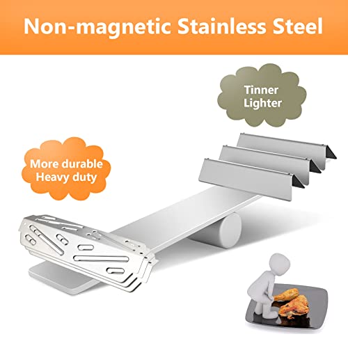 Hisencn 12.5'' Heat Deflector for Weber Genesis II 300 Series, Genesis II E-310/S-310, II E-315/S-315, II E-330, II E/S-335 Gas Grill, for Weber Genesis II Parts 66040, Stainless Steel, 3-Pack - Grill Parts America