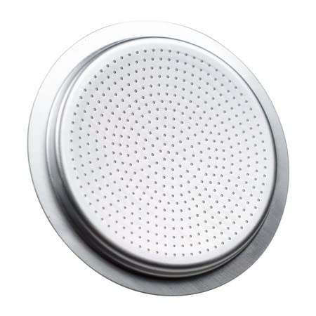 Univen 2.5" (64mm) Espresso Filter and Gasket Seals Compatible with Bialetti 6 Cup Aluminum Espresso Makers - Kitchen Parts America