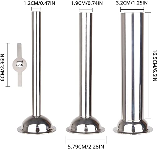 Food Meat Grinder Attachment Stainless Steel Sausage Stuffer Tubes Compatible with Size 5 Meat Grinder/Stand Mixers Machinery Parts - Kitchen Parts America