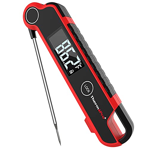 ThermoPro TP620 Instant Read Meat Thermometer Digital, Cooking Thermometer with Large Auto-Rotating LCD Display, Waterproof Food Thermometer Digital for Kitchen, BBQ, or Grill - Grill Parts America