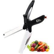 YD YD XINHUA Kitchen Food Cutter Chopper Clever Kitchen Knife with Cutting Board, Clever Multipurpose Food Scissors Stainless Steel Vegetable Slicer Fruit Cutter Quick & Easy to Cut BBQ Tools - Kitchen Parts America