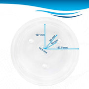 HQRP 12.375" / 31.5cm Glass Turntable Tray fits GE General Electric, Hamilton Beach, Frigidaire, Emerson, Oster, Magic Chef, Panasonic Microwave Oven Cooking Plate 12-3/8-inch 315mm H4-899 - Grill Parts America