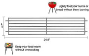 AOREWTGGH 7513 Grill Warming Rack for Weber Spirit 700, Genesis Silver B&C, 7513/88719 304 Stainless Steel Warming Rack Replacement for Weber Genesis 1000-5500, Gold B & C, 24.9 x 4.7 x 4 in - Grill Parts America