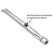 Hisencn Replacement Parts Kit for Charbroil 4 Burner 463211512, 463211513, 463211514 Gas Grill, Stainless Steel Grill Burner, Porcelain Steel Heat Tent Shield Deflector, Adjustable Carryover Tube - Grill Parts America