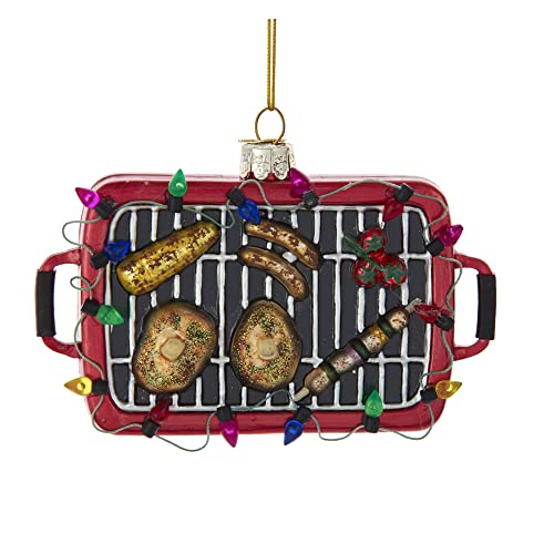 5.5-Inch Noble Gems™ Glass Barbecue Grill With Food Ornament - Grill Parts America
