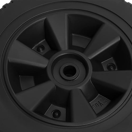 BBQ Future G210-0018-W1 8" Grill Wheels Replacement Parts for Charbroil Gas Grills 463320107 463320707, Thermos 461320508 461442113, Grill Master, Kenmore and Other Brands Grills, Black Plastic Wheel - Grill Parts America