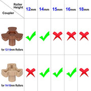 Jolaxy Microwave Turntable Coupler for 12mm 14mm Rollers, Microwave Oven Roller Guide Support with"D" Port, Fit Roller Height 12mm 14mm - Grill Parts America