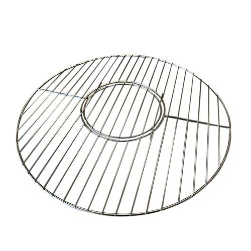 VORTEX (IN)DIRECT HEAT Accessories for Weber Kettle, Big Green Egg, Kamado, BGE and Charcoal Grills (Gourmet BBQ Cooking Grate -Stainless 21.5" with 9" Center) - Grill Parts America