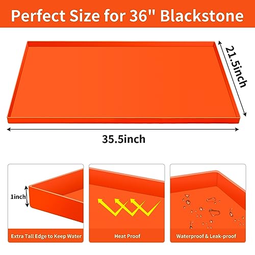 Silicone Griddle Mat for Blackstone 36 Inch Griddle, Heavy Duty Food Grade Griddle Buddy Mat, Blackstone Cover Mat for Griddle, Outdoor Blackstone Griddle Must-Have Accessories, Protect Your Griddle - Grill Parts America