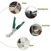 KAMaster Stainless Steel Grill Grate Lifter Gripper,Grate Grabber with Green Protective Cover Grill Grate Lifter Tool for Big Green Egg Accessories Kamado Charcoal Grill Smoker,Weber,Primo,Grill Dome - Grill Parts America