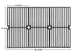 GasSaf Grill Grates Replacement for Brinkmann 810-2410-S,810-2511-F,810-9415-W,810-7490-F, Charmglow 810-8410-F, Browning, Grillada & Others, Set of 3 Cast Iron Cooking Grate(17 3/4" x 8 15/16" each) - Grill Parts America