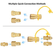 ATKKE 3/8 Inch Natural Gas Quick Connect Fittings Kit, LP Propane Gas Hose Quick Disconnect Assembly Set for Low Pressure Propane/Natural Gas Systems, 6 Pieces - Grill Parts America