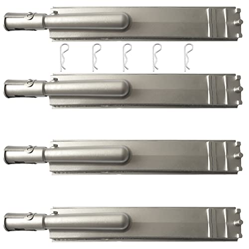 GRILLJOB 4PC Heavy Duty Cast Stainless Steel 304 BBQ Grill Burners Bull Grill Replacement Parts for Cal Flame Aussie Blaze Jenn AIR Thermos Turbo Beefeater and More - Grill Parts America