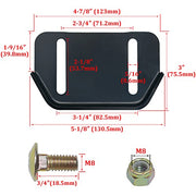 KOOTANS 1pair 784-5580 Snow Thrower Slide Plate Shoes Heavy Duty Metal Snow Blower Slide Skids Replace for MTD 784-5580-0637 Cub Cadet Yardman Troy Bilt Craftsman, for Stens 780-420 (Black) - Grill Parts America