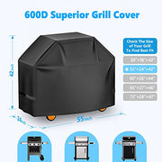 HomWanna Grill Cover 55 Inch - Superior Gas Grill Cover for Outdoor Grill - 600D Outside BBQ Covers Waterproof Heavy Duty for Weber, Dyna-glo, Char-Broil, Nexgrill, Brinkmann, Monument Barbecue Grill - Grill Parts America