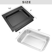 Grease Catcher with 10 Pack Aluminum Grease Cup Liners for Weber Spirit/Spirit II 200/300 Genesis and Genesis II LX200/300 Series Grill, Replacement Part Drip Pan for Weber Traveler 67047 83156 6415 - Grill Parts America