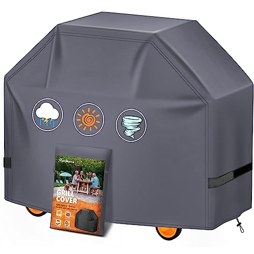 HomWanna Grill Cover 58 Inch - Superior BBQ Cover for Weber Genesis 300 Series Grill, 600D Outdoor Grill Covers for Dyna-glo, Nexgrill, Char-Broil, Monument, Weber Genesis II E310 and Genesis E330 - Grill Parts America