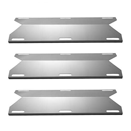 YIHAM KS745 BBQ Heat Shields for Jenn-air Grill Parts 720-0061-LP, 720-0336, 730-0336 Heat Plate Flame Tamer Replacement for Nexgrill, Glen Canyon, 17 3/4 inch x 6 3/8 inch, Stainless Steel, Set of 3 - Grill Parts America