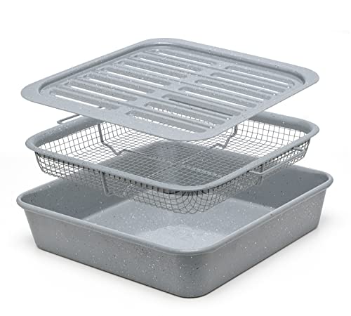 Air Fryer Basket for Oven,Stainless Steel Crisper Tray and Pan, Deluxe Air  Fry in Your Oven, Baking Pan Perfect for the Grill