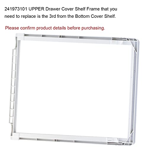 241973101 Crisper Pan Cover Compatible with Frigidaire Refrigerator Shelf Frame Without Glass Refrigerator, Delicatessen Drawer Cover 1513005 AH2363843 EA2363843 PS2363843 - Grill Parts America