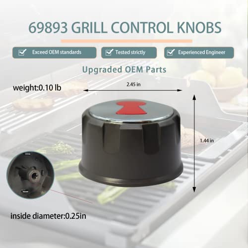 luclyyasys Upgrade 69893 Grill Control Knobs 69893 Replacement 69892 Compatible with Weber Spirit 200 & 300 Series (with Up Front Controls) Years 2013 and Newer (3 Pcs),2-Year QA Visit The Store - Grill Parts America