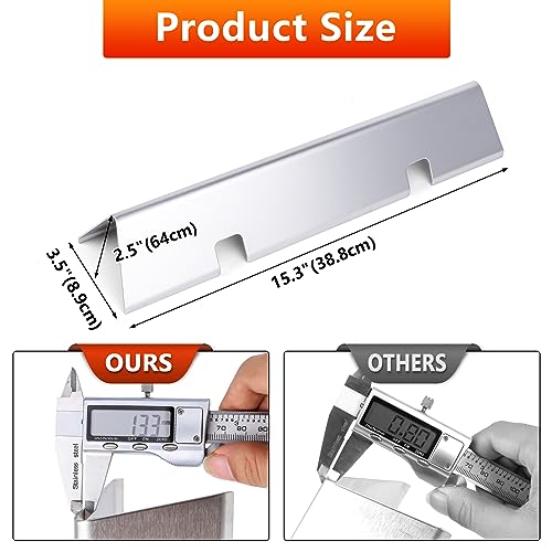 Uniflasy 15.3" Flavorizer Bars for Weber Spirit GS4 I & II 200 Series,Spirit II & I E210 S210 E220 S220 Gas Grills,Stainless Steel Heat Plate Replacement Parts,Weber GS4 Grill Parts,7635,67045 - Grill Parts America