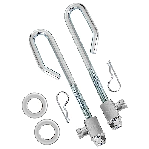 Bularie Deck Lift Hanger Rod Kit GX24864 GX21718 for John Dee re Lawn Mower - Deck Lift Link Kit Compatible with JD E130 L100 LA120 L120 Lawn Mower Tractor with Bolt Trunnion Washer Nut - 2 Set - Grill Parts America