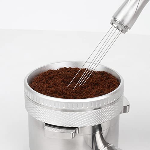 FIRJOY WDT Distribution Tool - Espresso Coffee Stirrer I 0.4mm Stainless Needles - Great Gift for the Home Barista (Mini Pen Style, 3.5" - Silver) - Kitchen Parts America