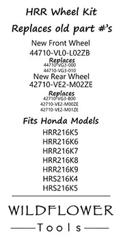 WILDFLOWER Tools HRR Wheel Kit Set of (2) 44710-VL0-L02ZB & (2) 42710-VE2-M02ZE - Grill Parts America