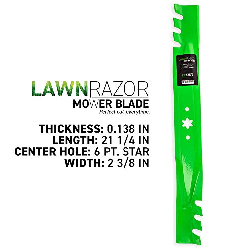 8TEN LawnRAZOR Mower Blade Set for MTD Cub Cadet RZT 42 inch Deck 942-0616A 742-0616A Toro 112-0315 (Toothed Mulching) - Grill Parts America
