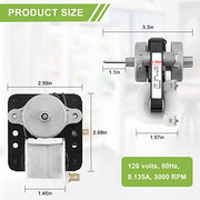 AMI PARTS W10189703 Refrigerator Evaporator Fan Motor Fit for Whirl-Pool Ken-More Refrigerators - Replaces WPW10189703, AP6016598, 2214986, 2219647, 10449505, 10449506, 2188848, 2197381 - Grill Parts America