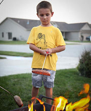 MalloMe Marshmallow Roasting Sticks - Smores Skewers for Fire Pit Kit - Hot Dog Camping Accessories Campfire Marshmellow 32 Inch Long Fork - 5 Pack - Grill Parts America
