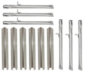 Shengyongh SS99441 (6-Pack) SS14081 (6-Pack) Stainless Steel Heat Plate and Burner Replacement for Brinkmann 810-6680-S Brand Gas Grill - Grill Parts America