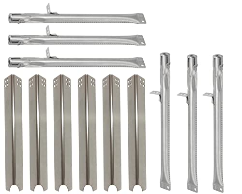 Shengyongh SS99441 (6-Pack) SS14081 (6-Pack) Stainless Steel Heat Plate and Burner Replacement for Brinkmann 810-6680-S Brand Gas Grill - Grill Parts America