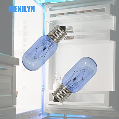 MEKILYN E17 120V 40W Refrigerator Light Bulb for Frigidaire Refrigerator Bulb 297048600 241552802-2Pack