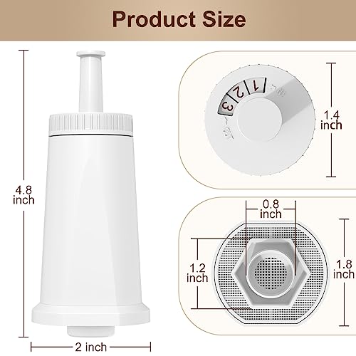 Replacement Water Filter for Breville Espresso Coffee Machine, Compatible with Breville Sage Oracle Touch, Claro Swiss, Barista & Bambino, BES880/BES878/BES920/BES980/BES990-2 Pack - Grill Parts America