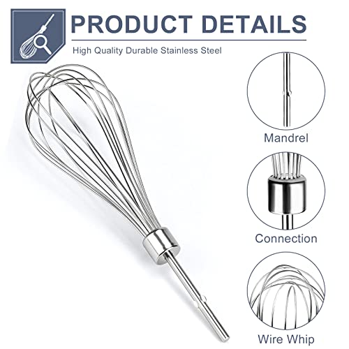 Kitchen Hand Mixer Whisk Attachments KHMPW Stainless Steel Egg Beater/Whisk Attachment for Hand Mixer -Kitchen Hand Mixer Accessories by Sikawai