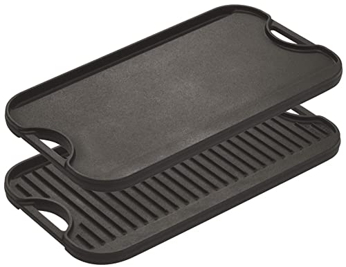 Lodge LOGIC Pro Grid Cast Iron Griddle - Thumbnail 4